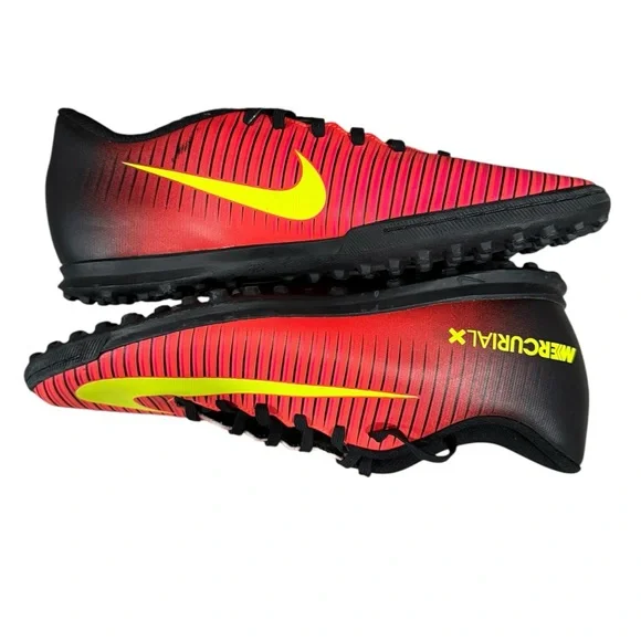 Nike Men’s Mercurial Vortex III Red Black Football Shoes. Brand New with Tags!